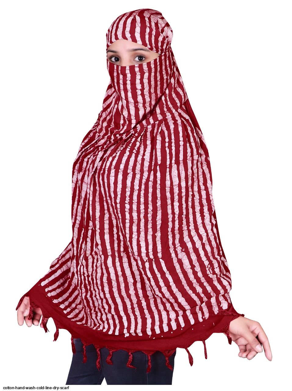 COTTON HAND WASH COLD LINE DRY SCARF
