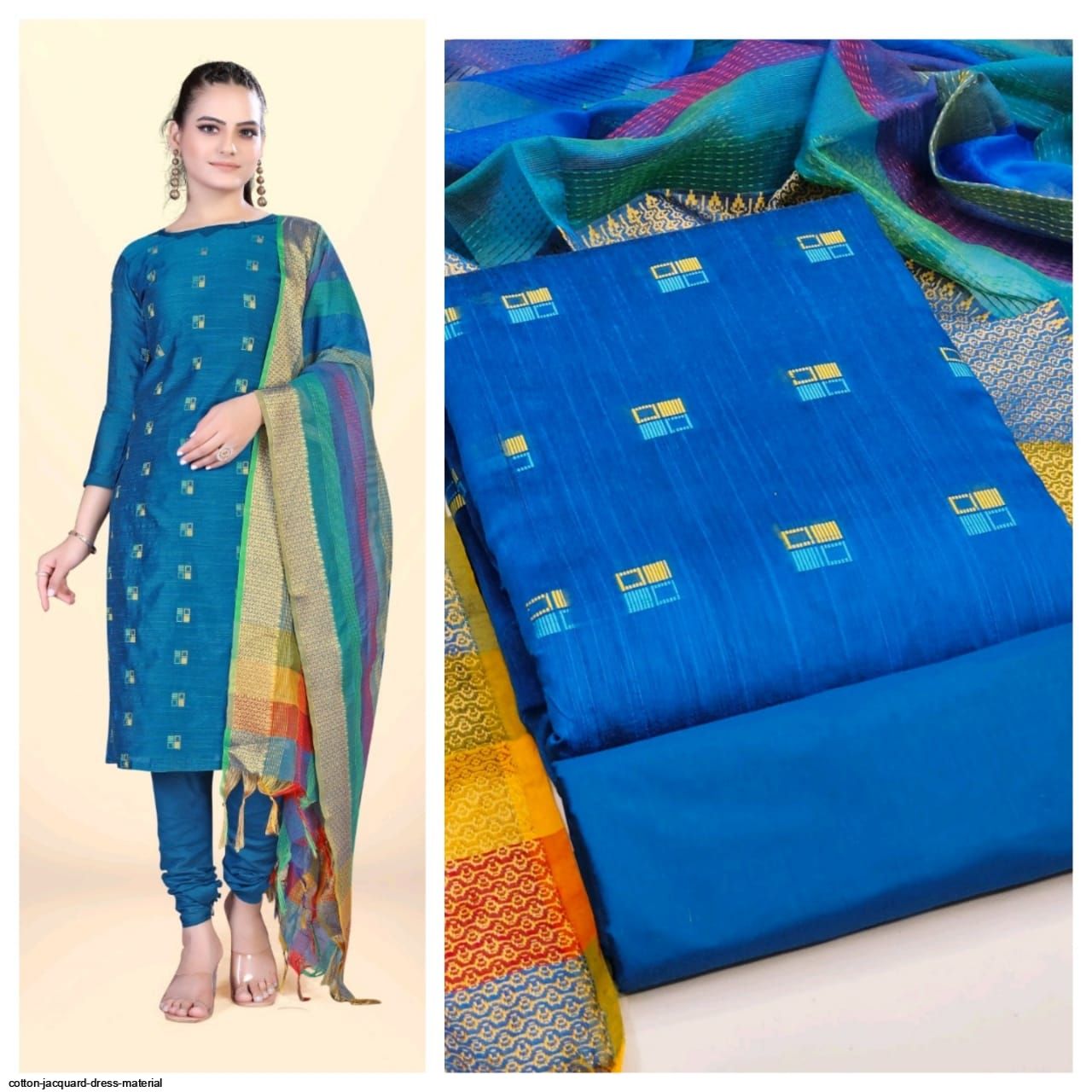 Cotton Jacquard DRESS MATERIAL