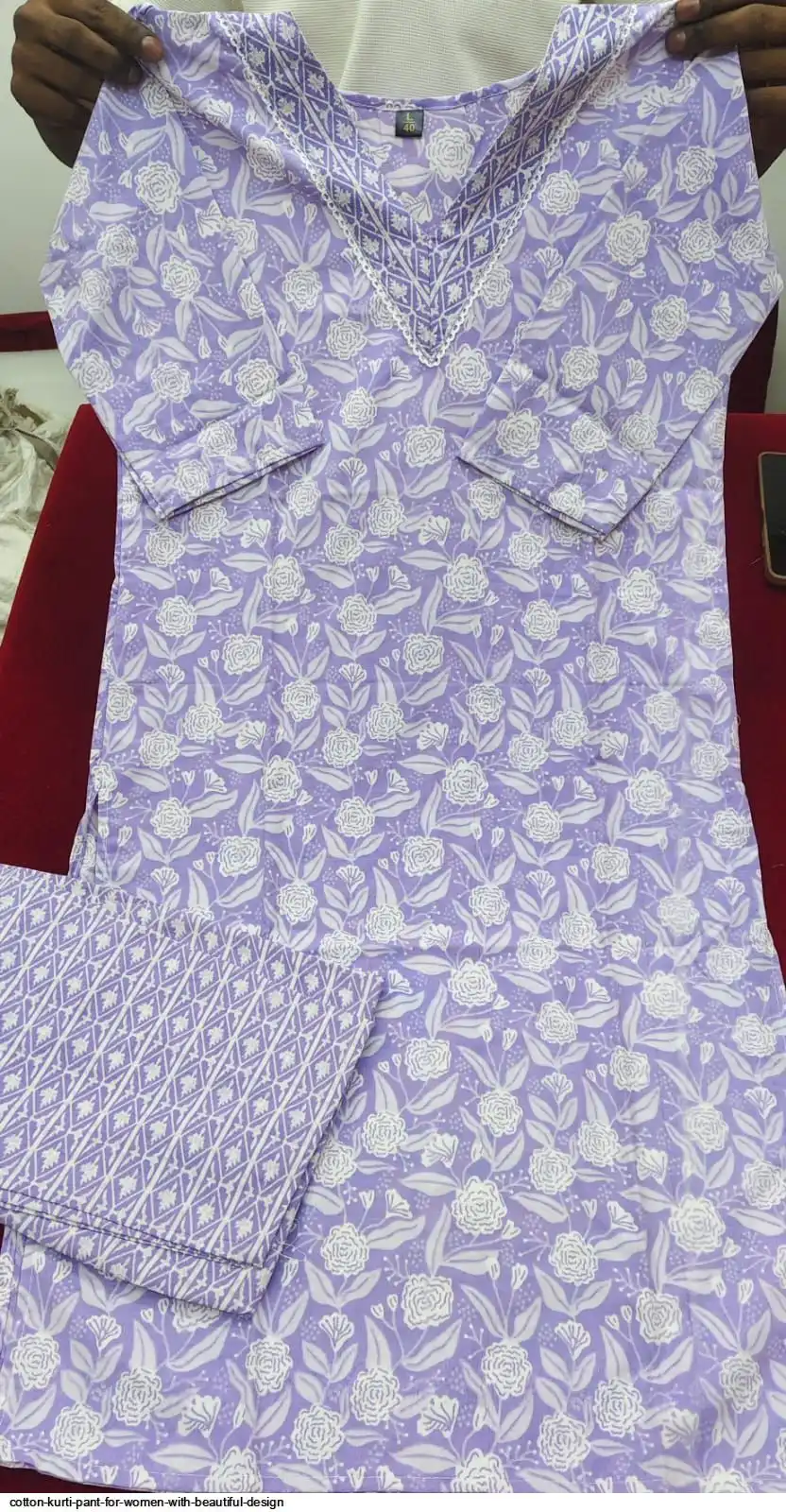 COTTON KURTI PANT FOR WOMEN WITH BEAUTIFUL DESIGN 5