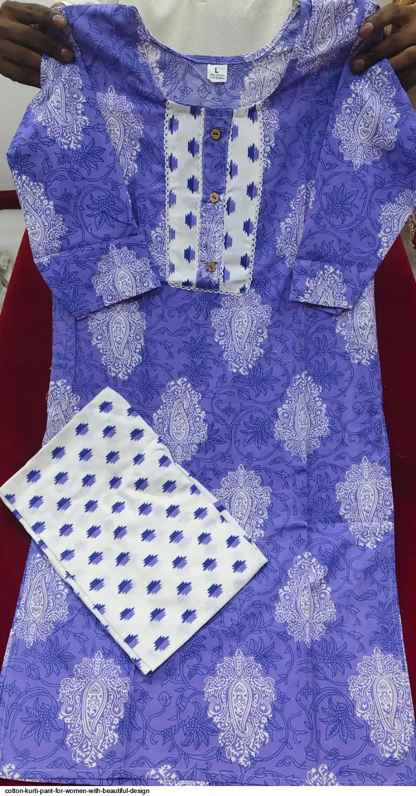 COTTON KURTI PANT FOR WOMEN WITH BEAUTIFUL DESIGN 6