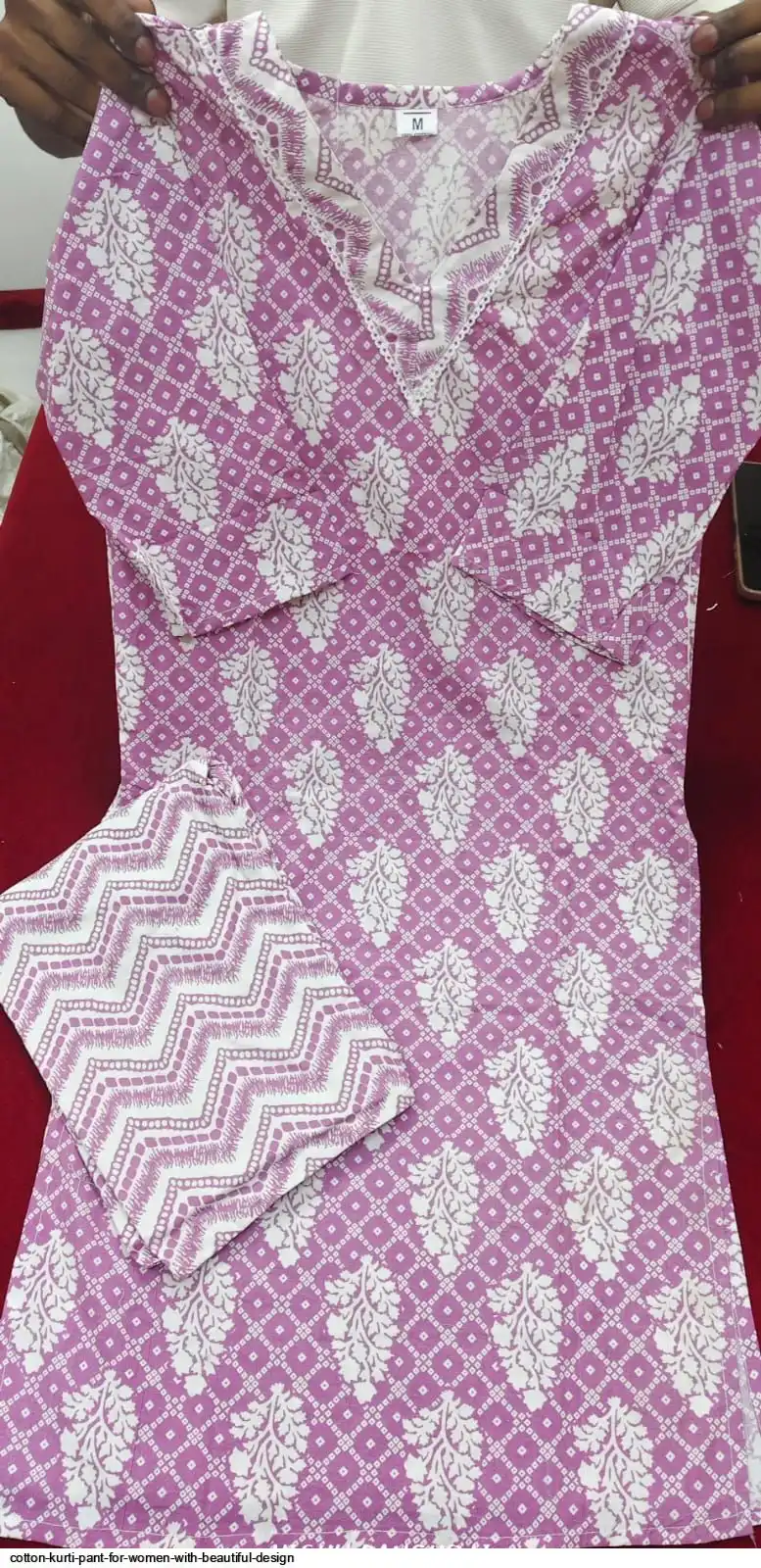 COTTON KURTI PANT FOR WOMEN WITH BEAUTIFUL DESIGN 9