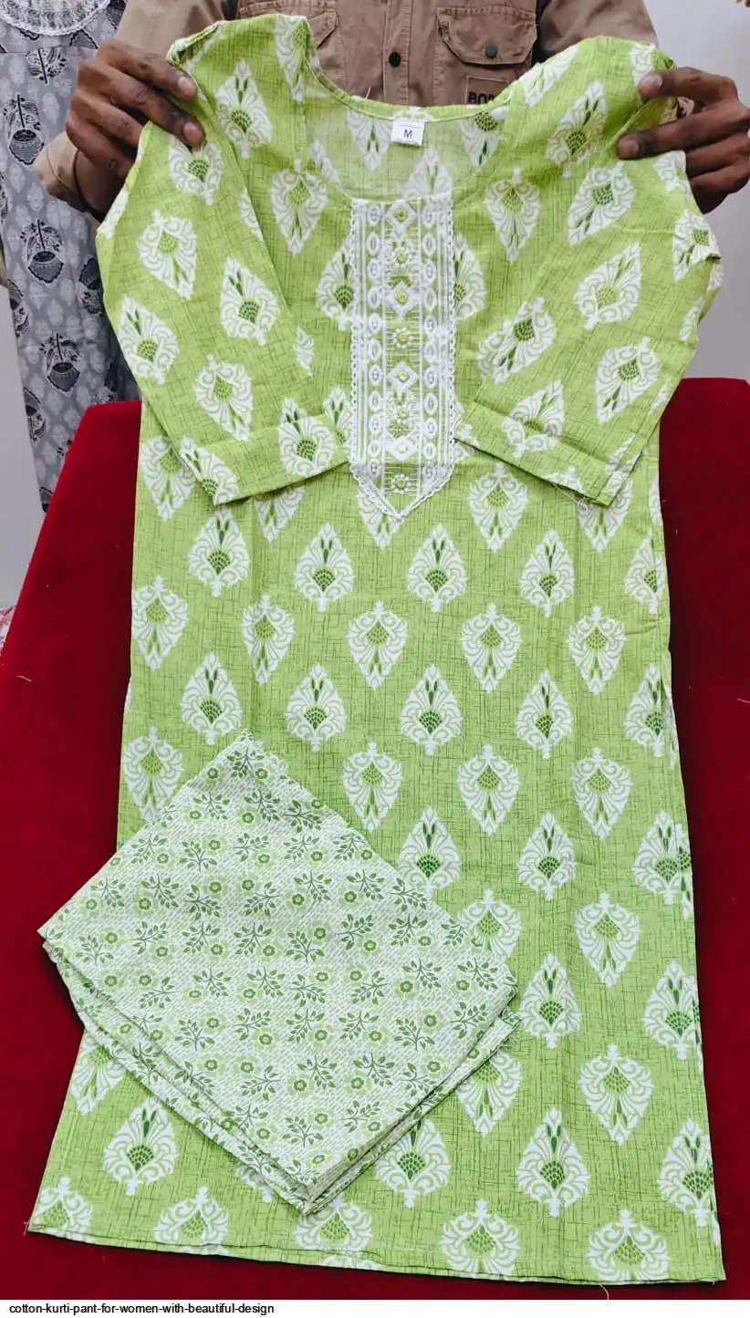COTTON KURTI PANT FOR WOMEN WITH BEAUTIFUL DESIGN 13