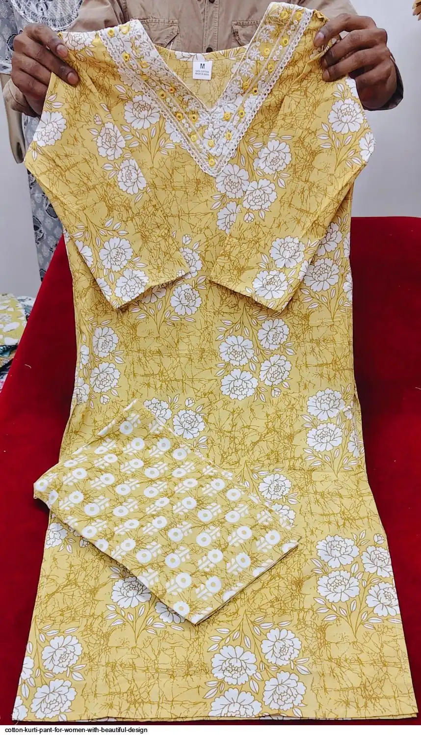 COTTON KURTI PANT FOR WOMEN WITH BEAUTIFUL DESIGN 16