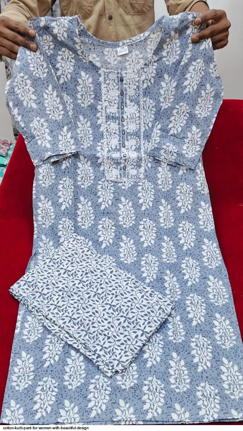 COTTON KURTI PANT FOR WOMEN WITH BEAUTIFUL DESIGN 20