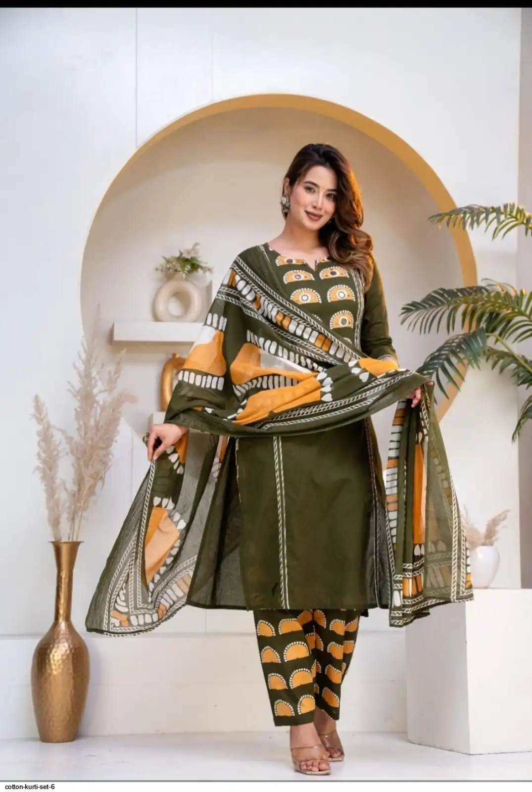 COTTON KURTI SET 6 D