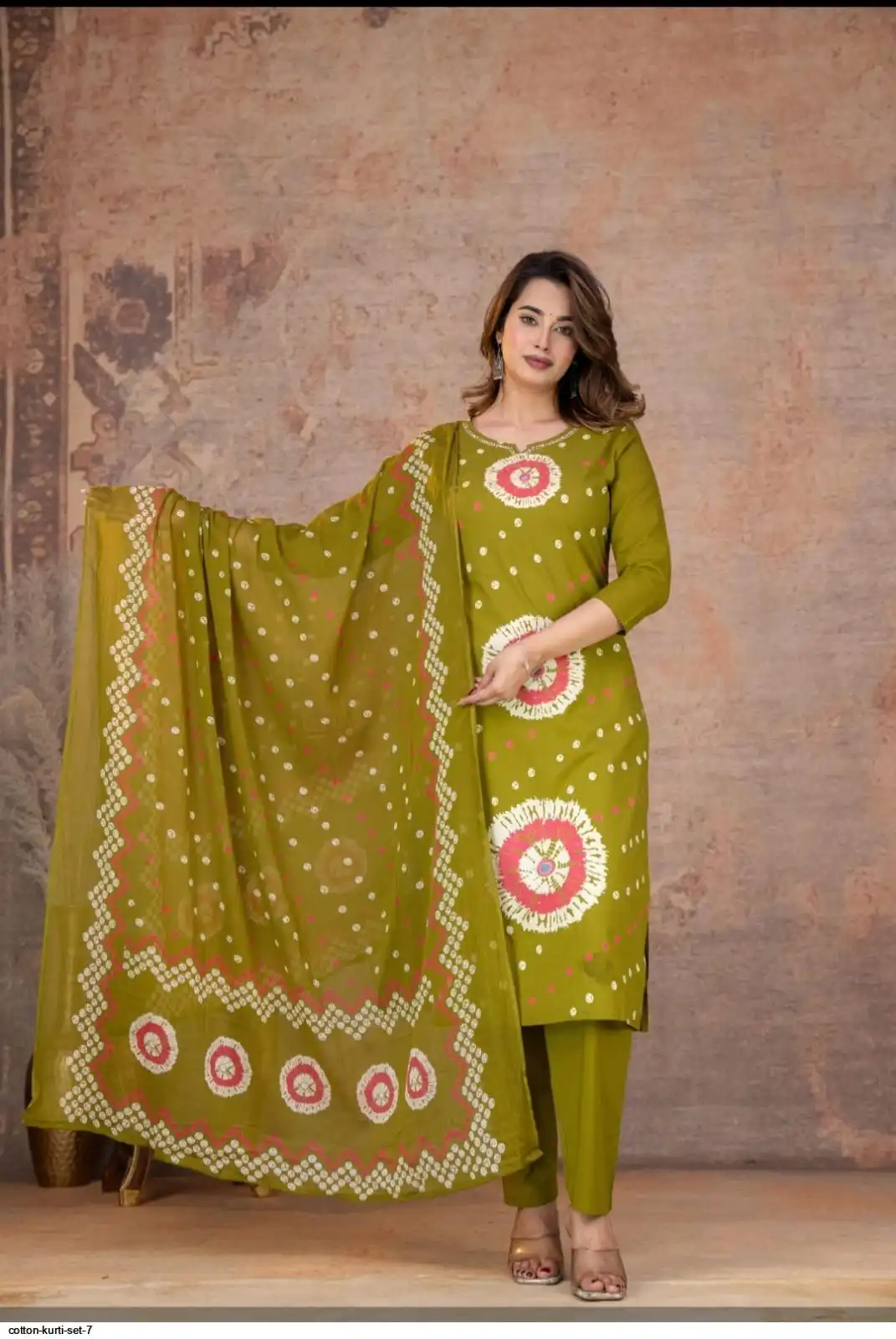 COTTON KURTI SET 7 D