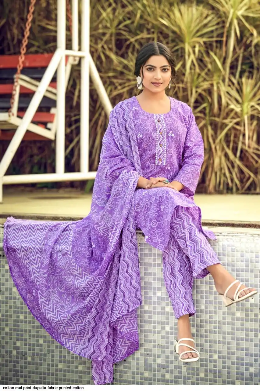 TIPS AND TOPS COTTON MAL PRINT DUPATTA FABRIC PRINTED COTTON 4