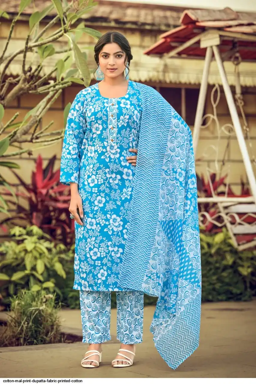 TIPS AND TOPS COTTON MAL PRINT DUPATTA FABRIC PRINTED COTTON 5
