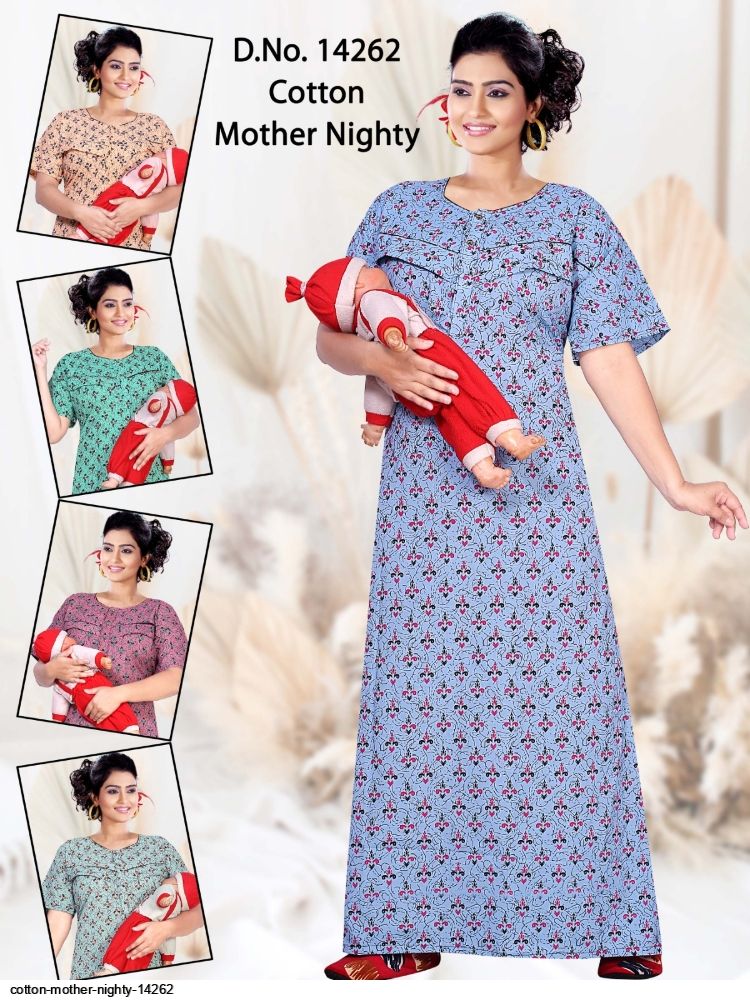 Mother nighties cotton sale