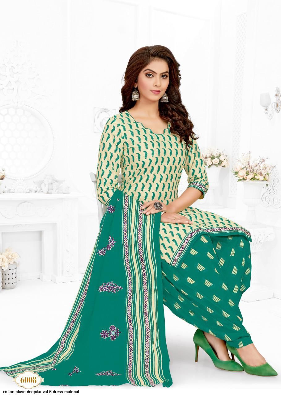 COTTON PLUSE DEEPIKA VOL 6 DRESS MATERIAL