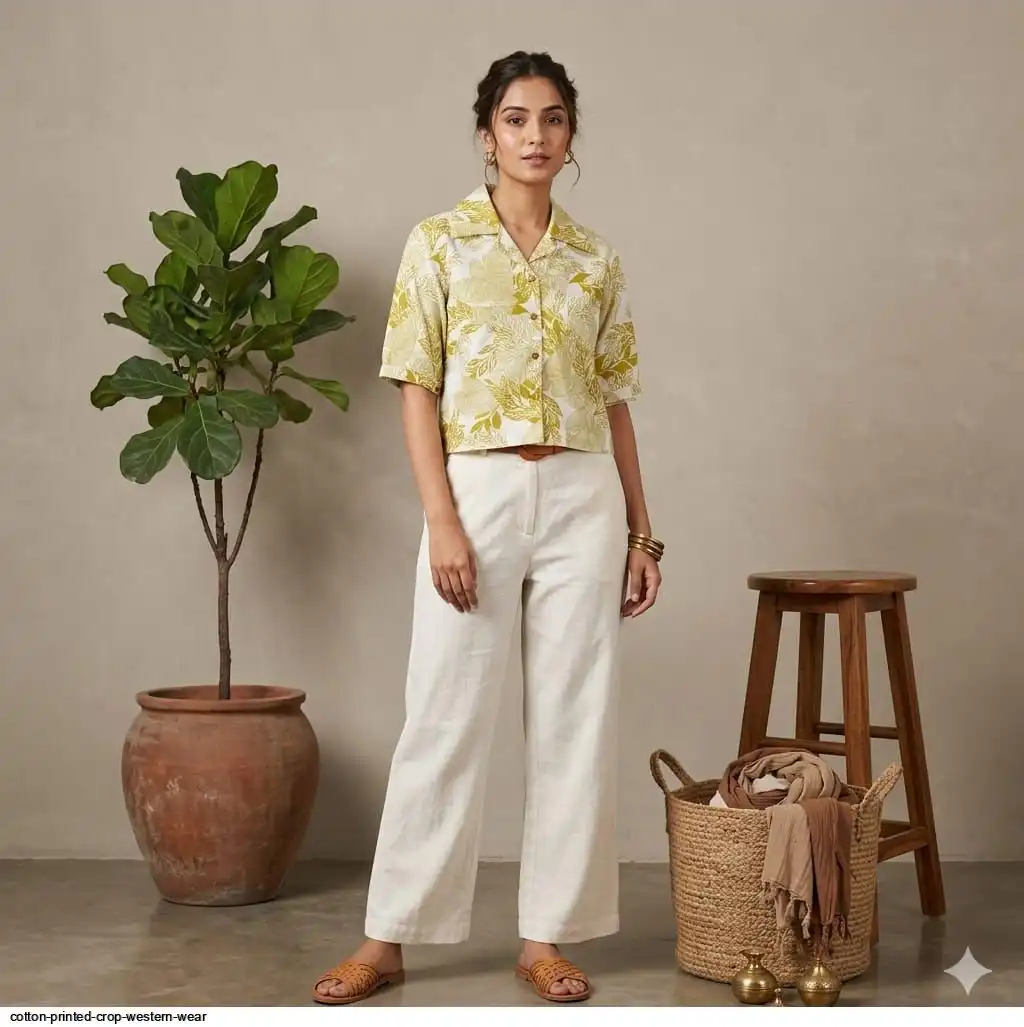 COTTON PRINTED CROP WESTERN WEAR 3