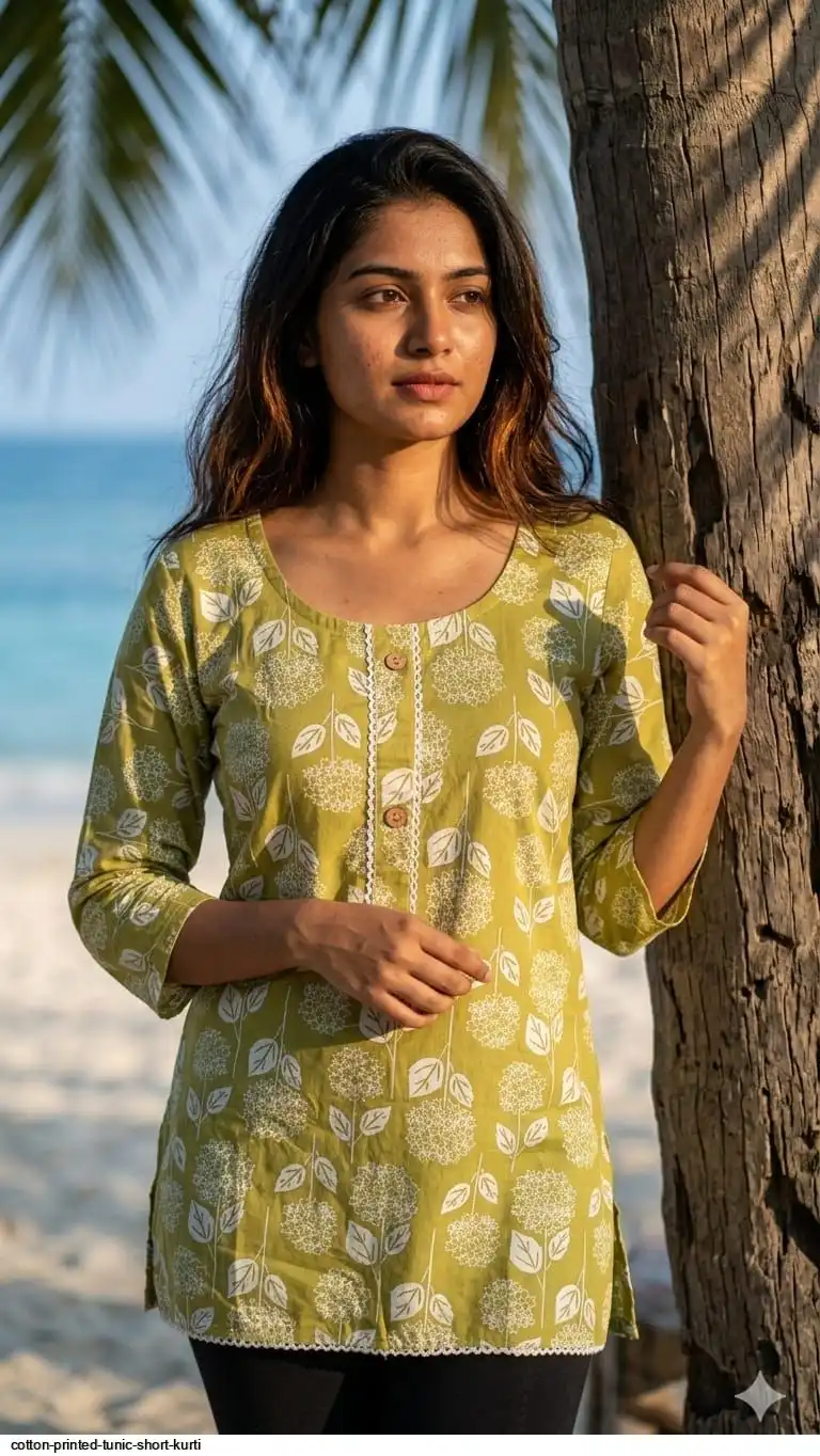 COTTON PRINTED TUNIC SHORT KURTI C