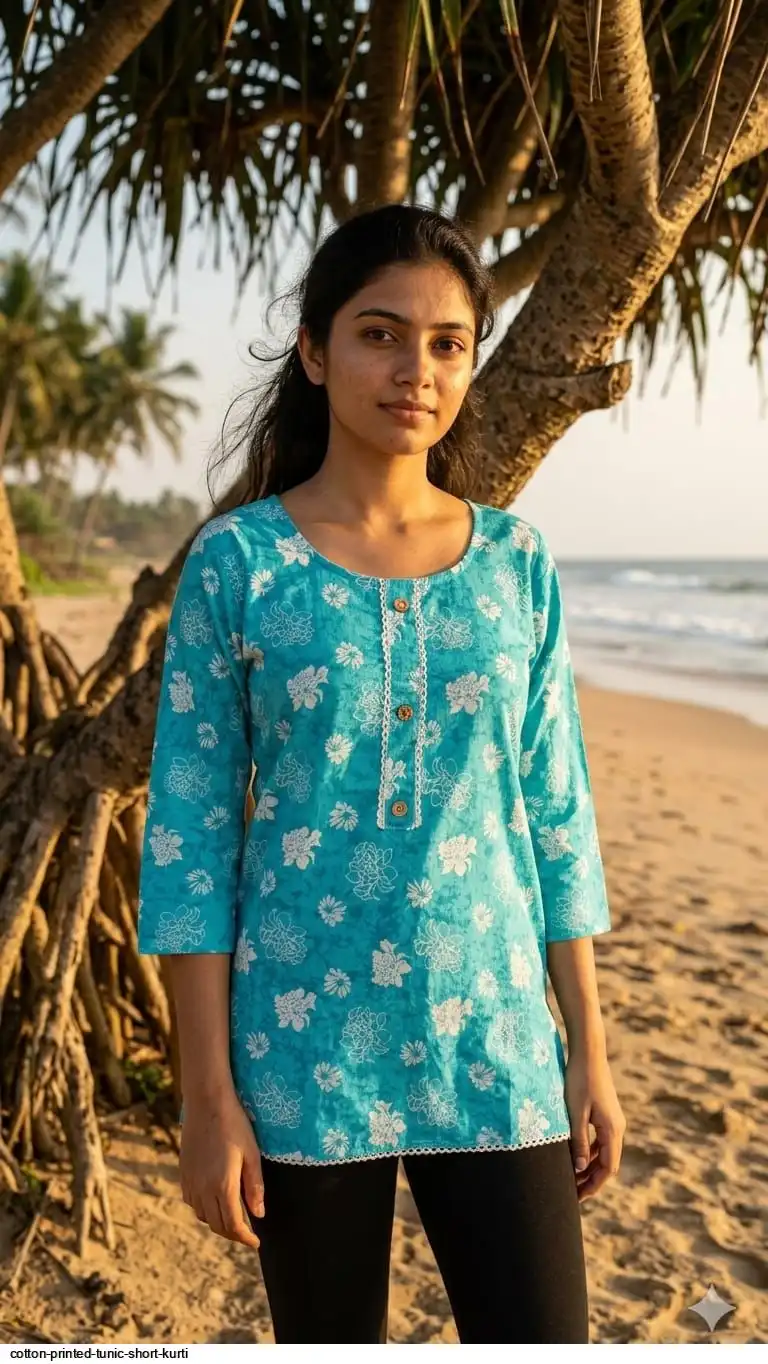 COTTON PRINTED TUNIC SHORT KURTI G