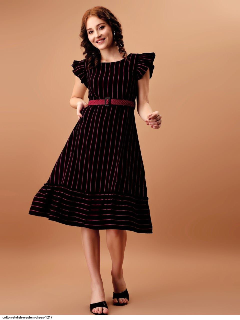 COTTON STYLISH WESTERN DRESS 1217