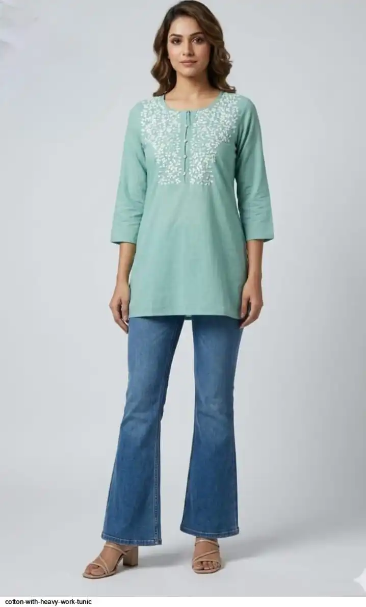 COTTON WITH HEAVY WORK TUNIC E