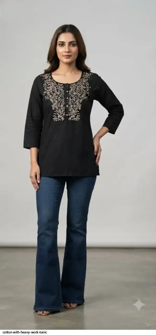 COTTON WITH HEAVY WORK TUNIC C