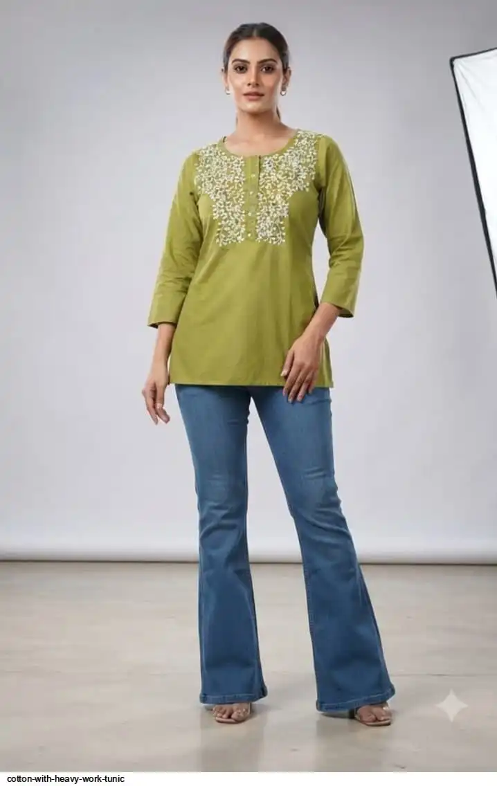 COTTON WITH HEAVY WORK TUNIC B