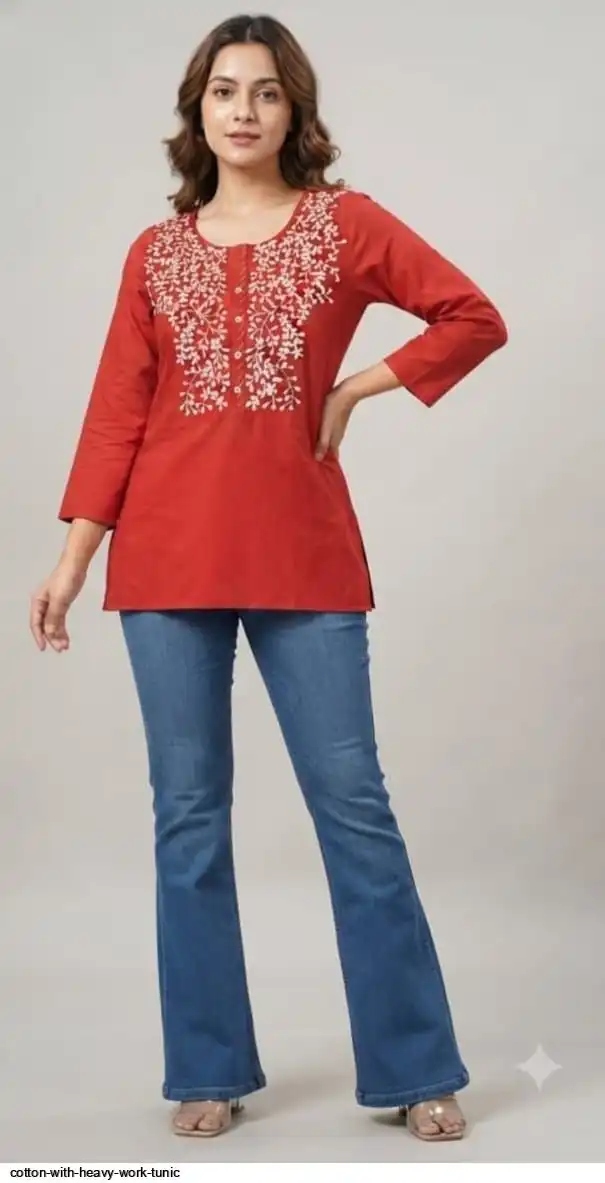 COTTON WITH HEAVY WORK TUNIC G