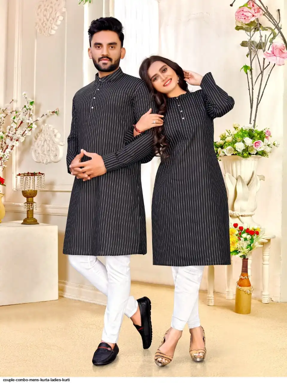 Couple Combo Mens Kurta Ladies Kurti