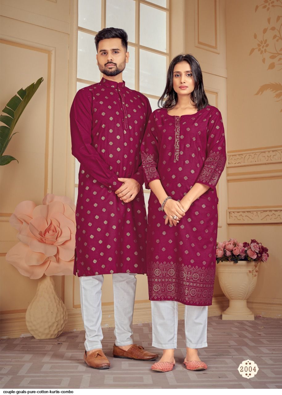 Couple Goals Pure Cotton KURTIS COMBO