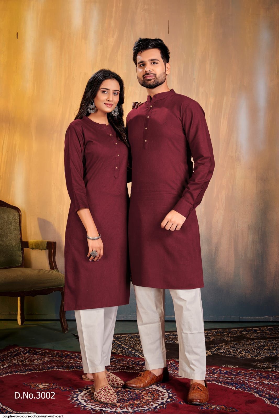 Fancy Designer Brown Foil And Gold Printed Kurti And Pant With Jacket