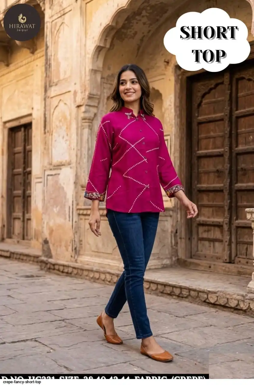 CREPE FANCY SHORT TOP E