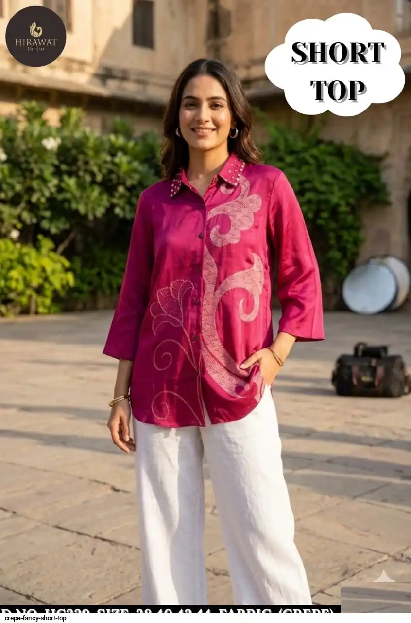 CREPE FANCY SHORT TOP C