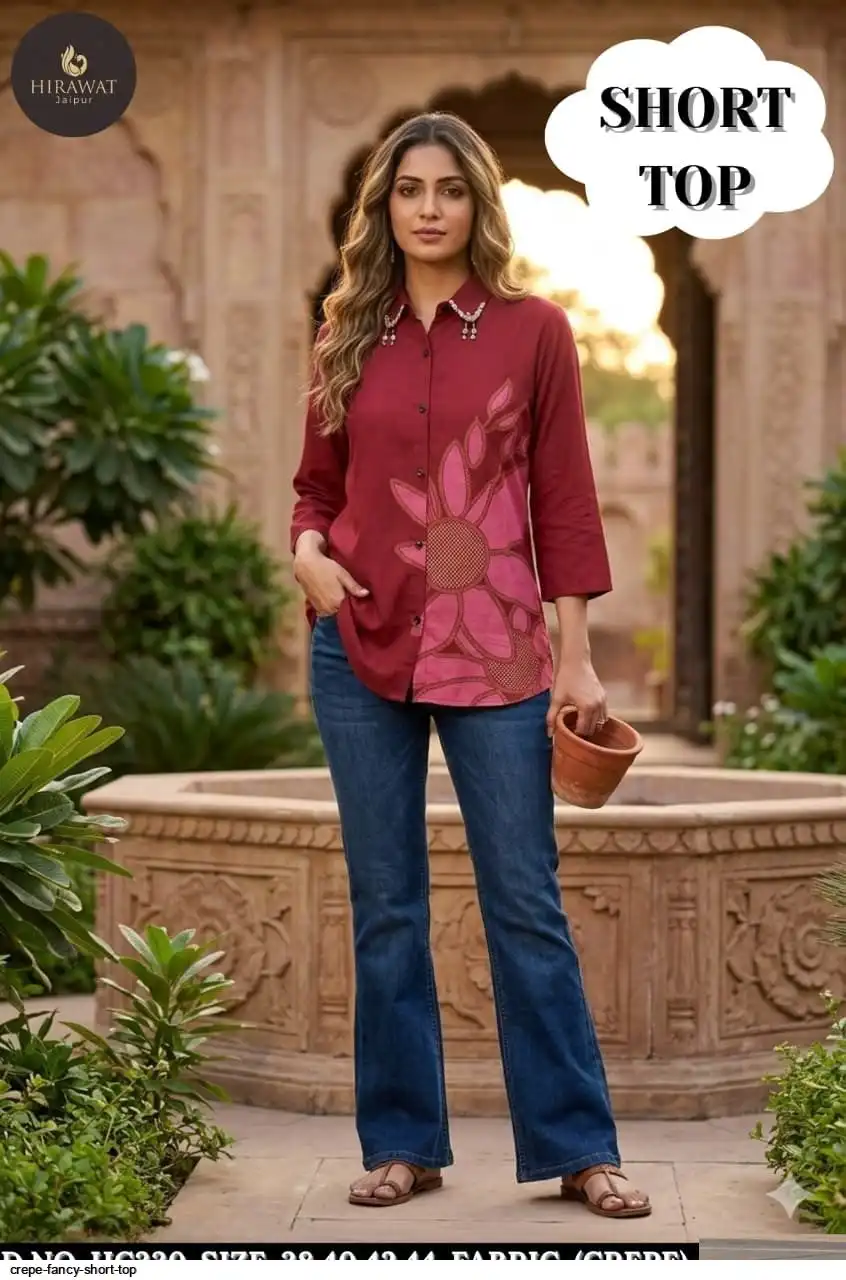 CREPE FANCY SHORT TOP D