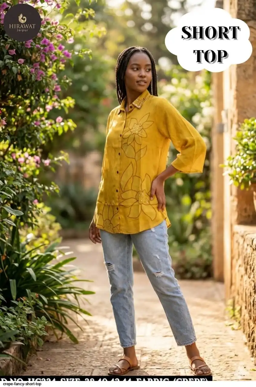 CREPE FANCY SHORT TOP F