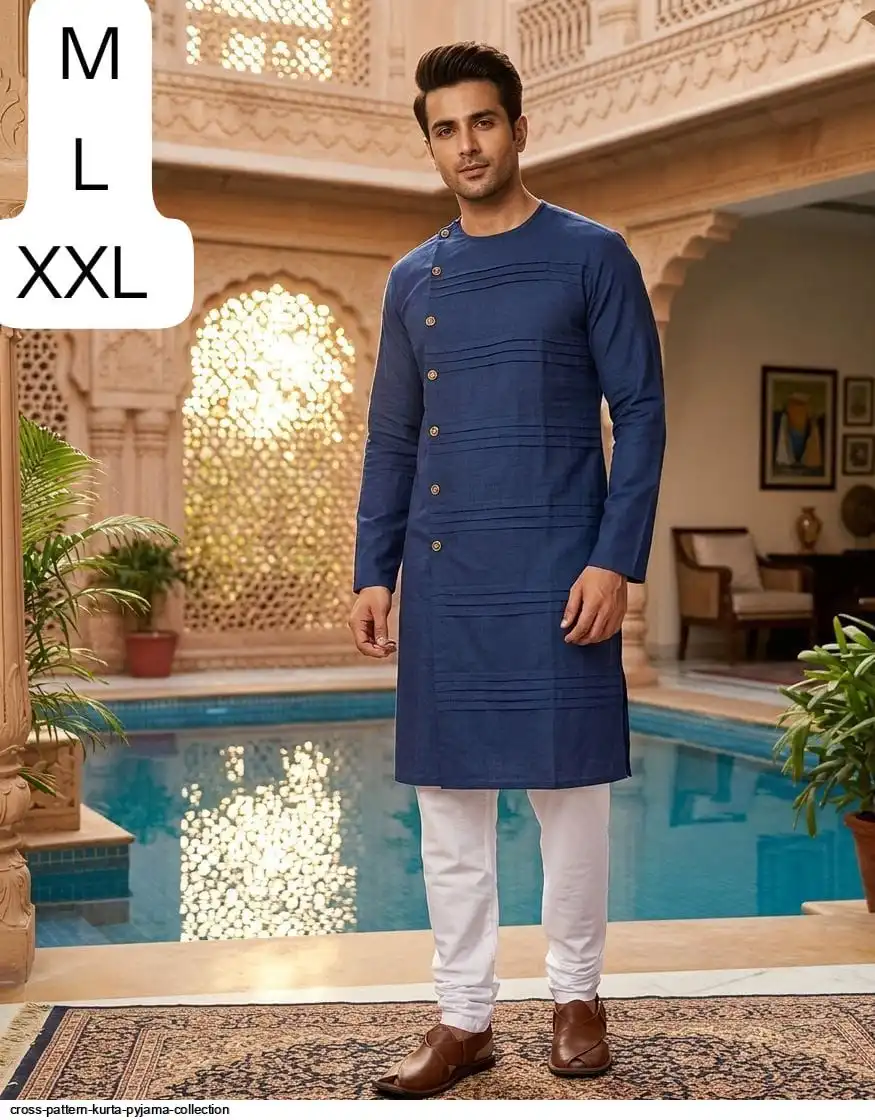 CROSS PATTERN KURTA PYJAMA COLLECTION 3