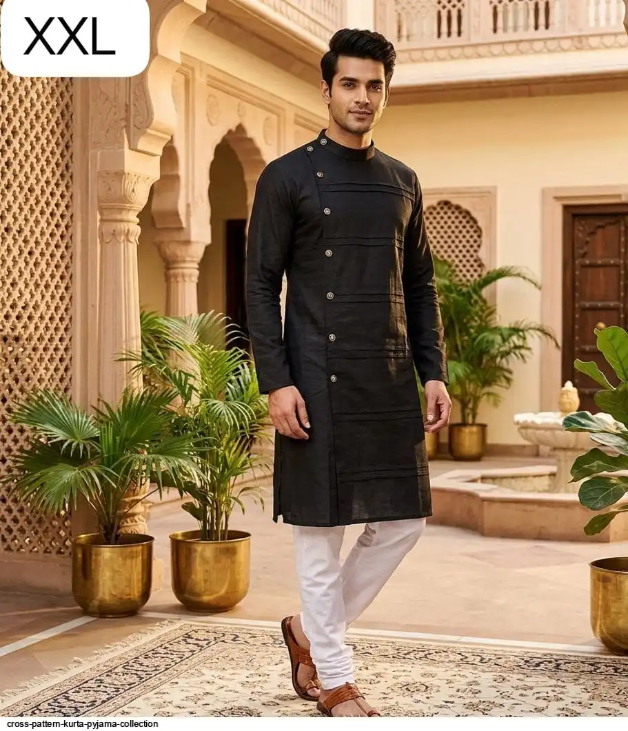 CROSS PATTERN KURTA PYJAMA COLLECTION 5