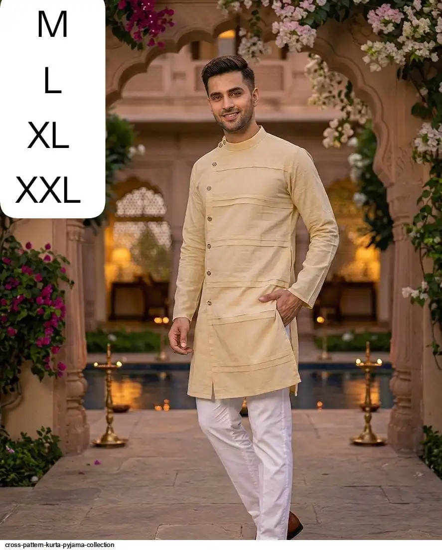 CROSS PATTERN KURTA PYJAMA COLLECTION 8