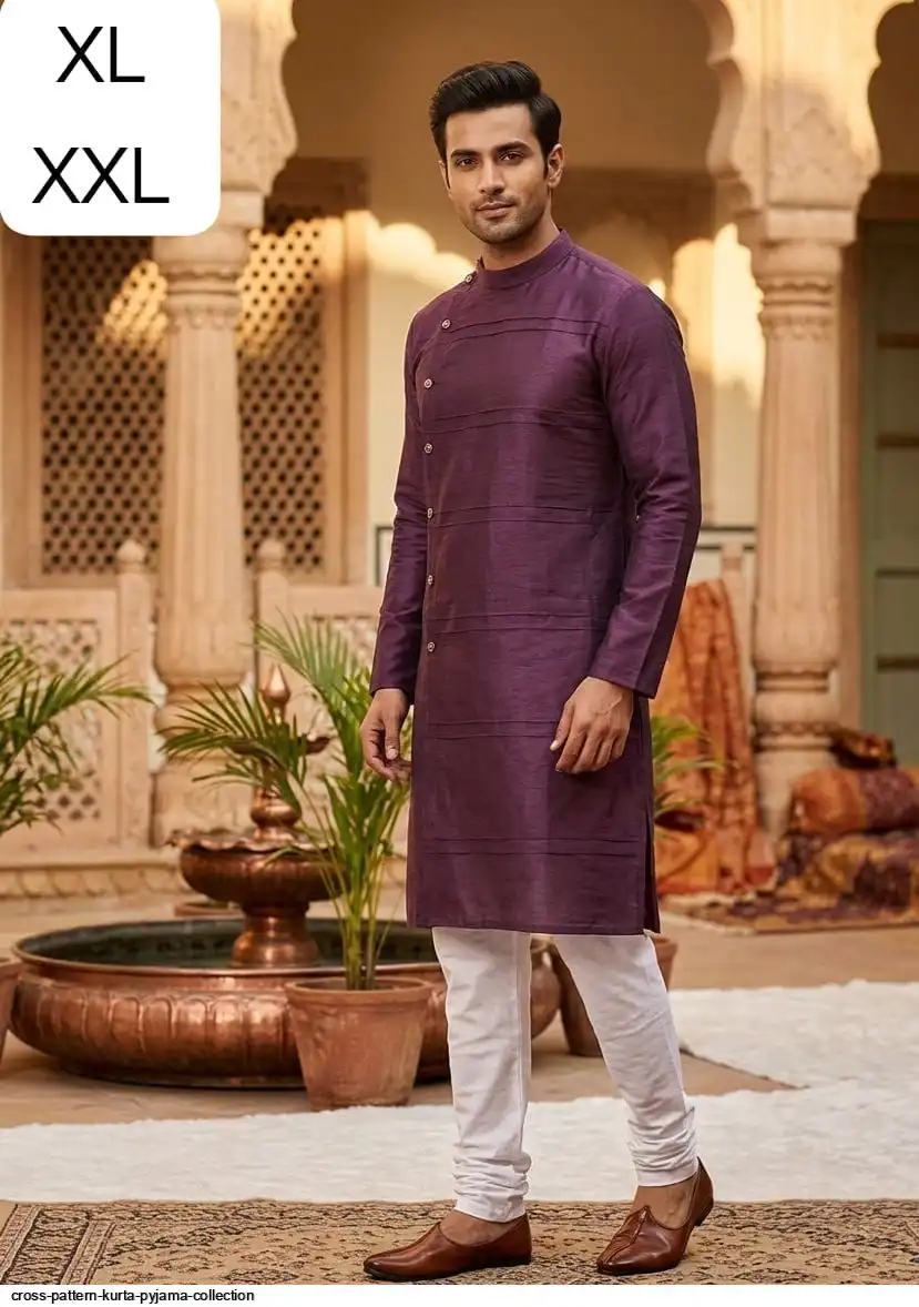 CROSS PATTERN KURTA PYJAMA COLLECTION 7