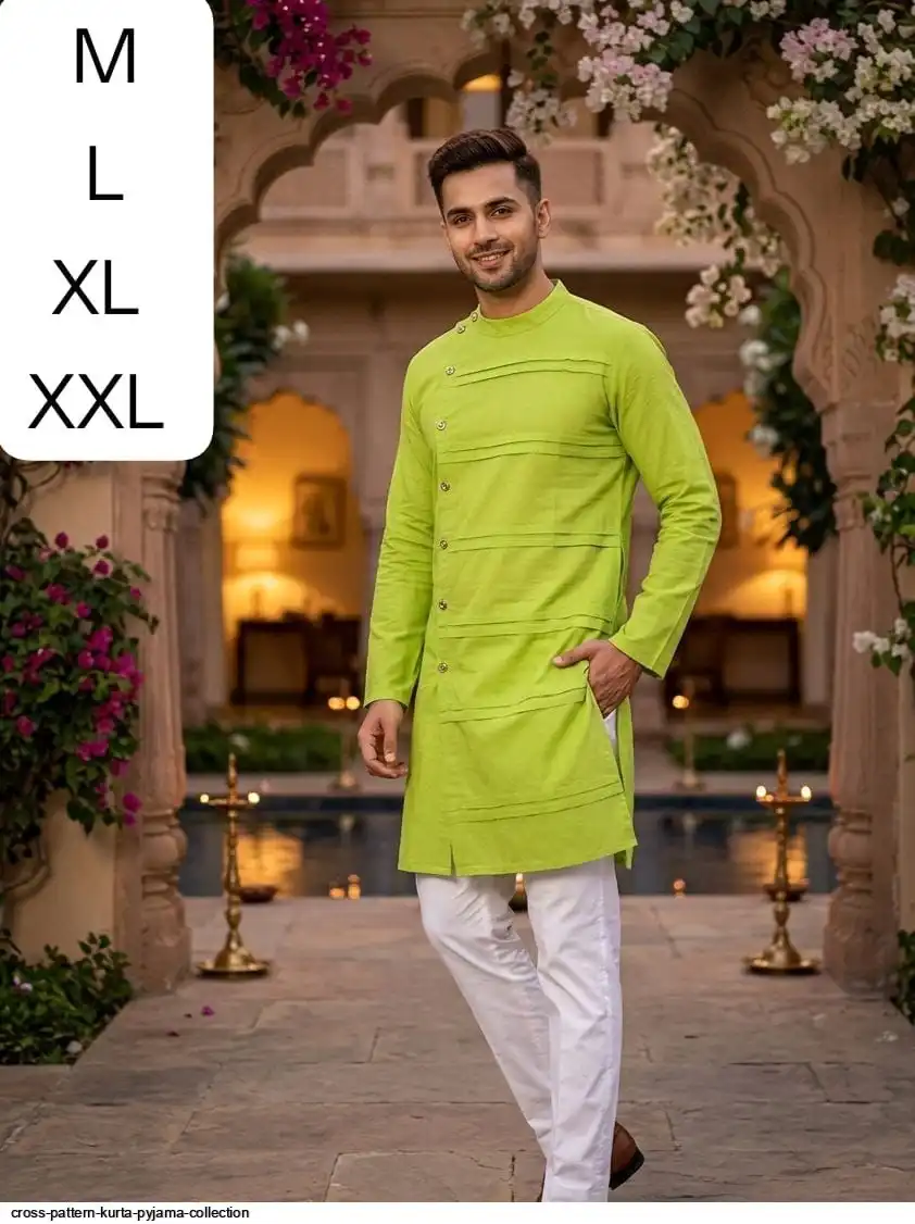 CROSS PATTERN KURTA PYJAMA COLLECTION 13