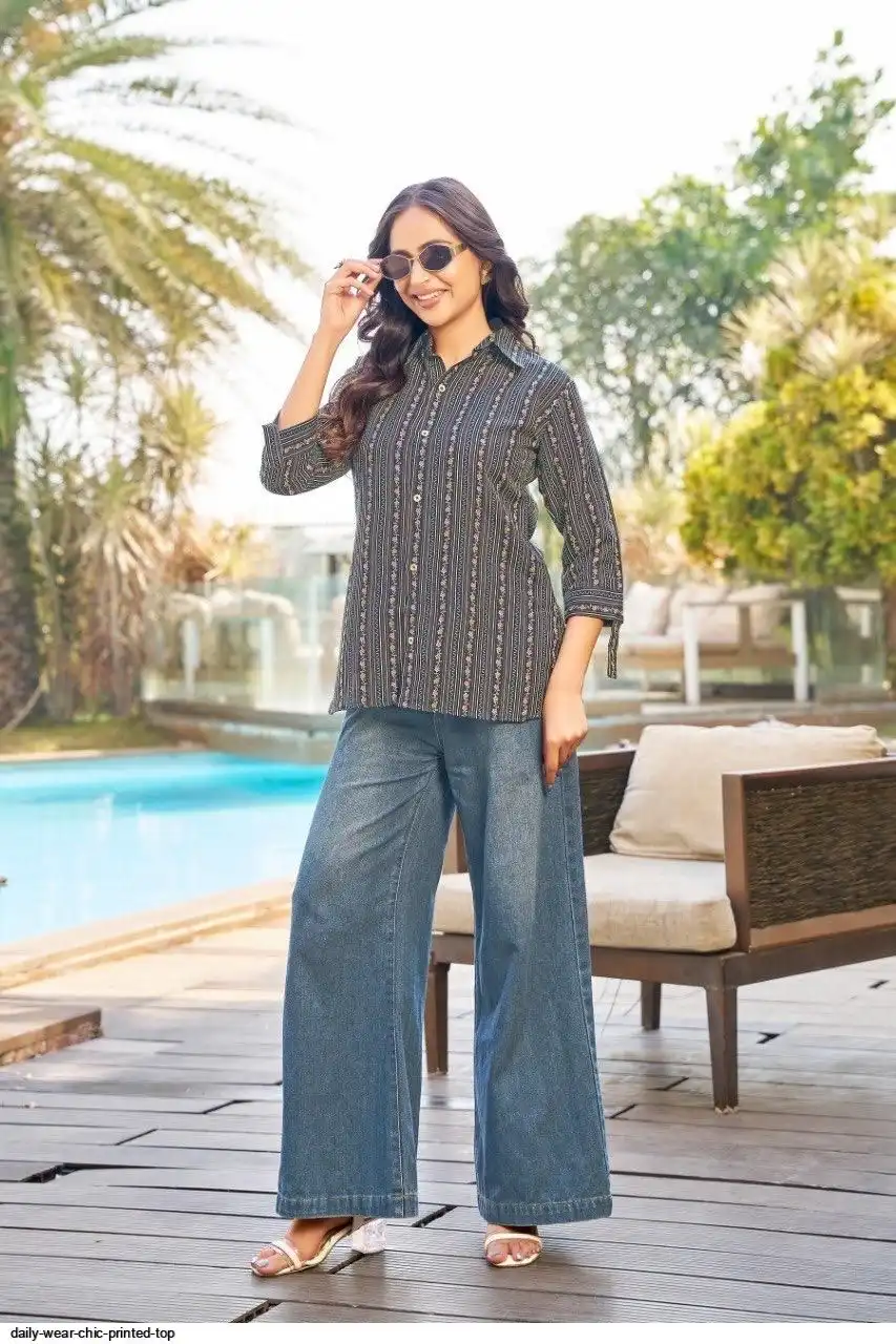 DAILY WEAR CHIC PRINTED TOP D