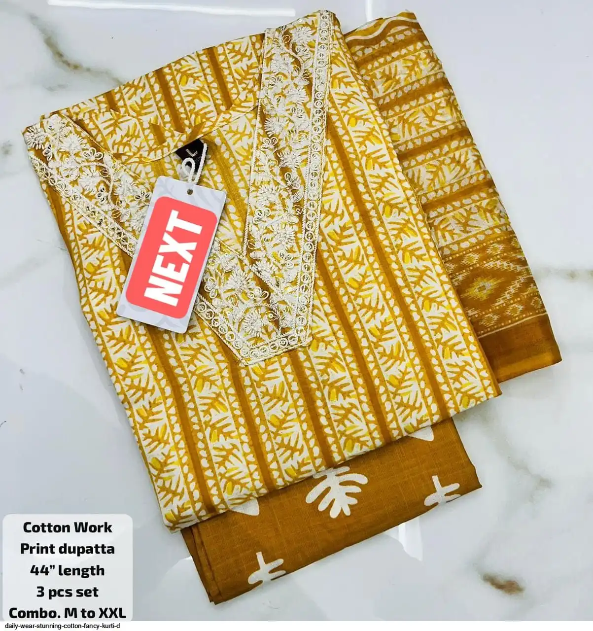 DAILY WEAR STUNNING COTTON FANCY KURTI D