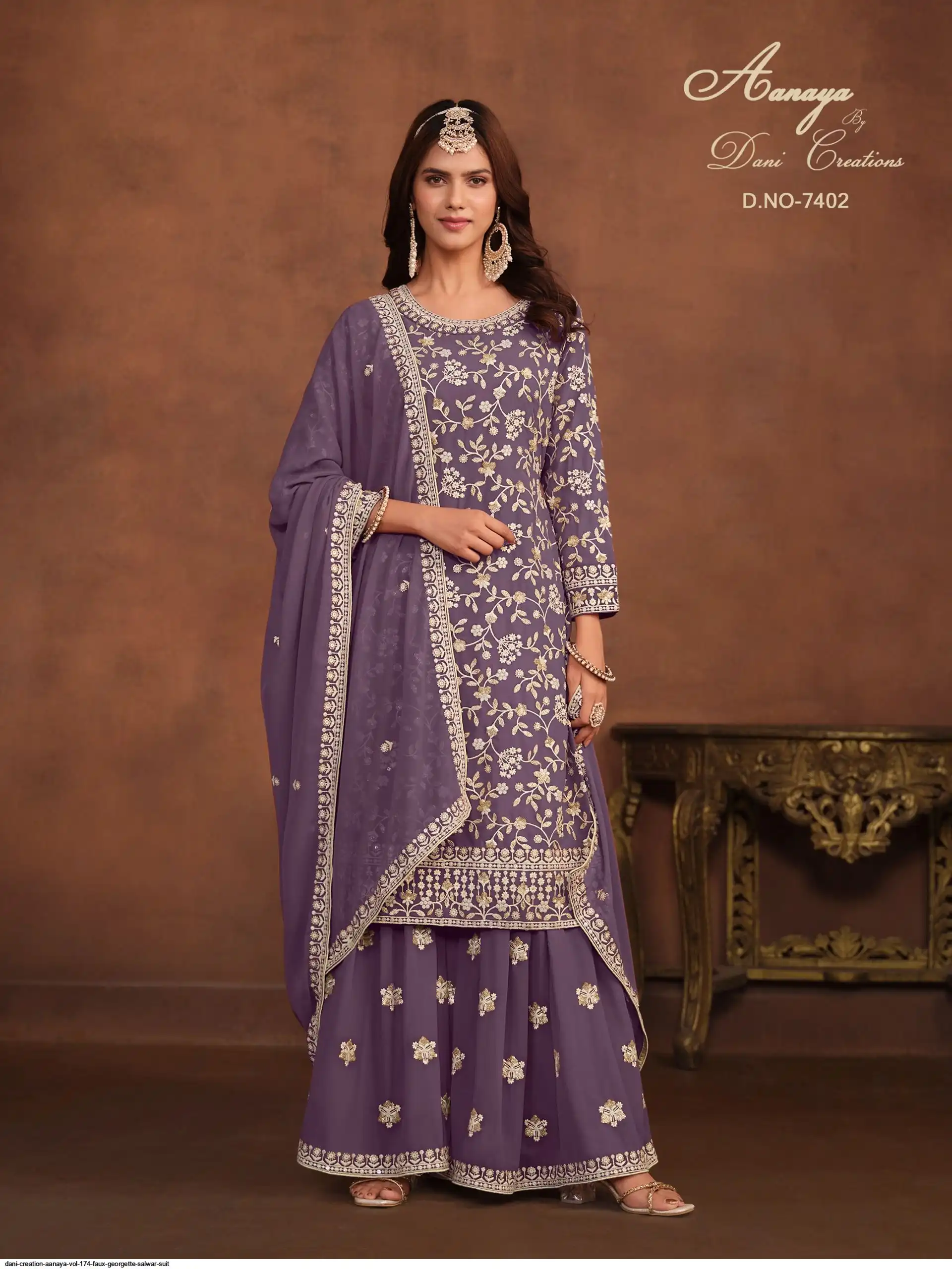 DANI CREATION AANAYA VOL 174 FAUX GEORGETTE SALWAR SUIT 7402