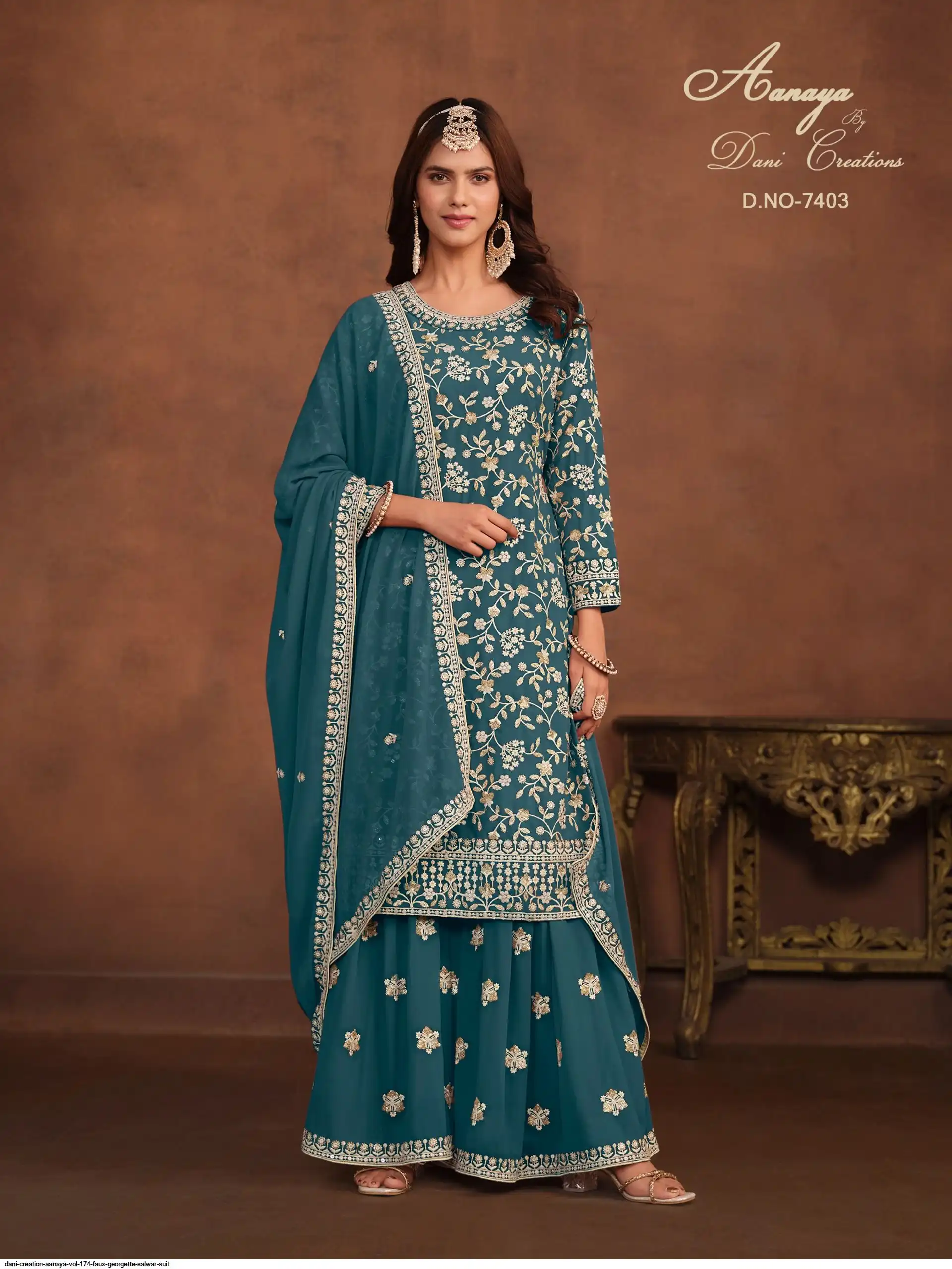 DANI CREATION AANAYA VOL 174 FAUX GEORGETTE SALWAR SUIT 7403