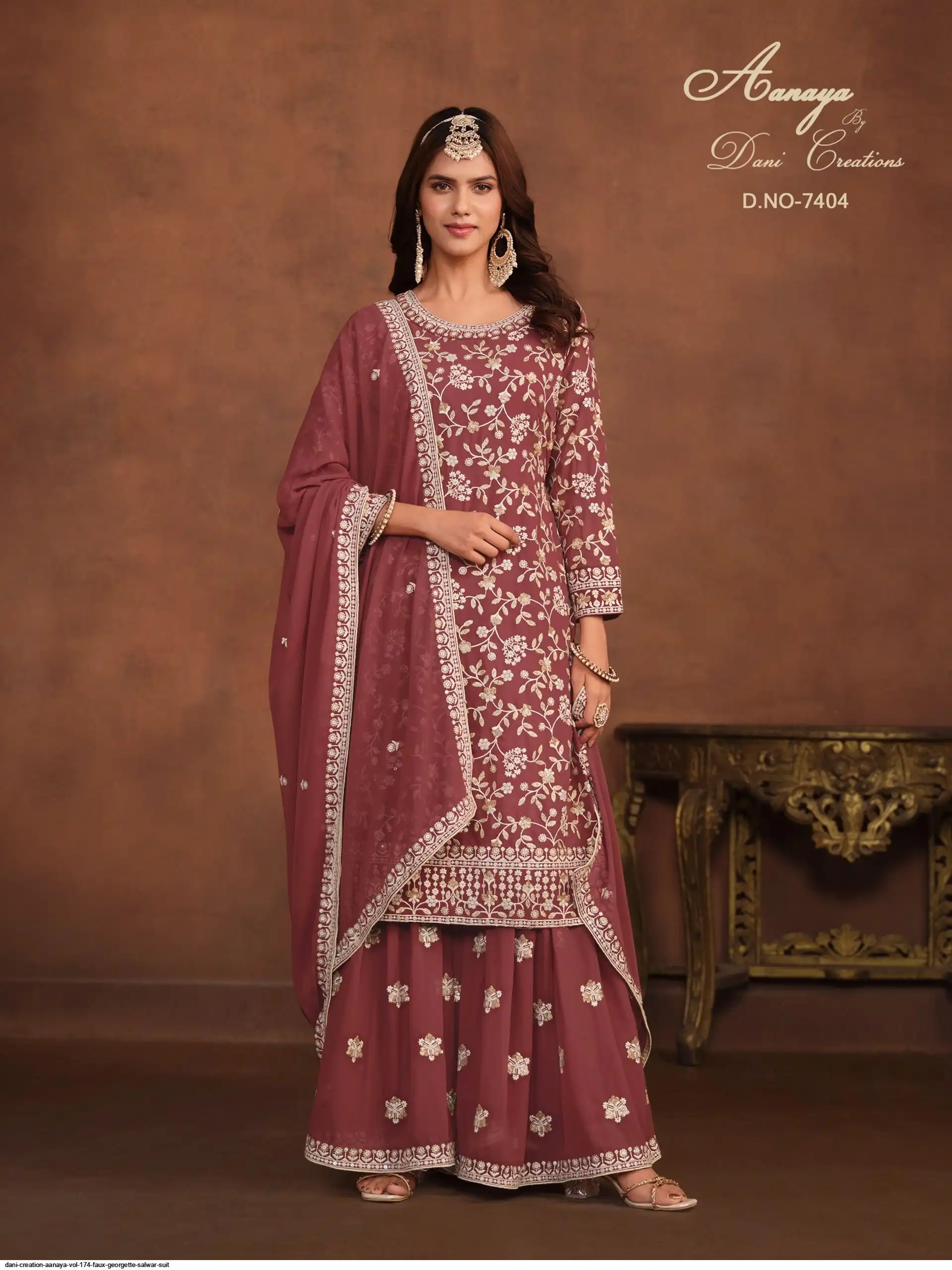 DANI CREATION AANAYA VOL 174 FAUX GEORGETTE SALWAR SUIT 7404
