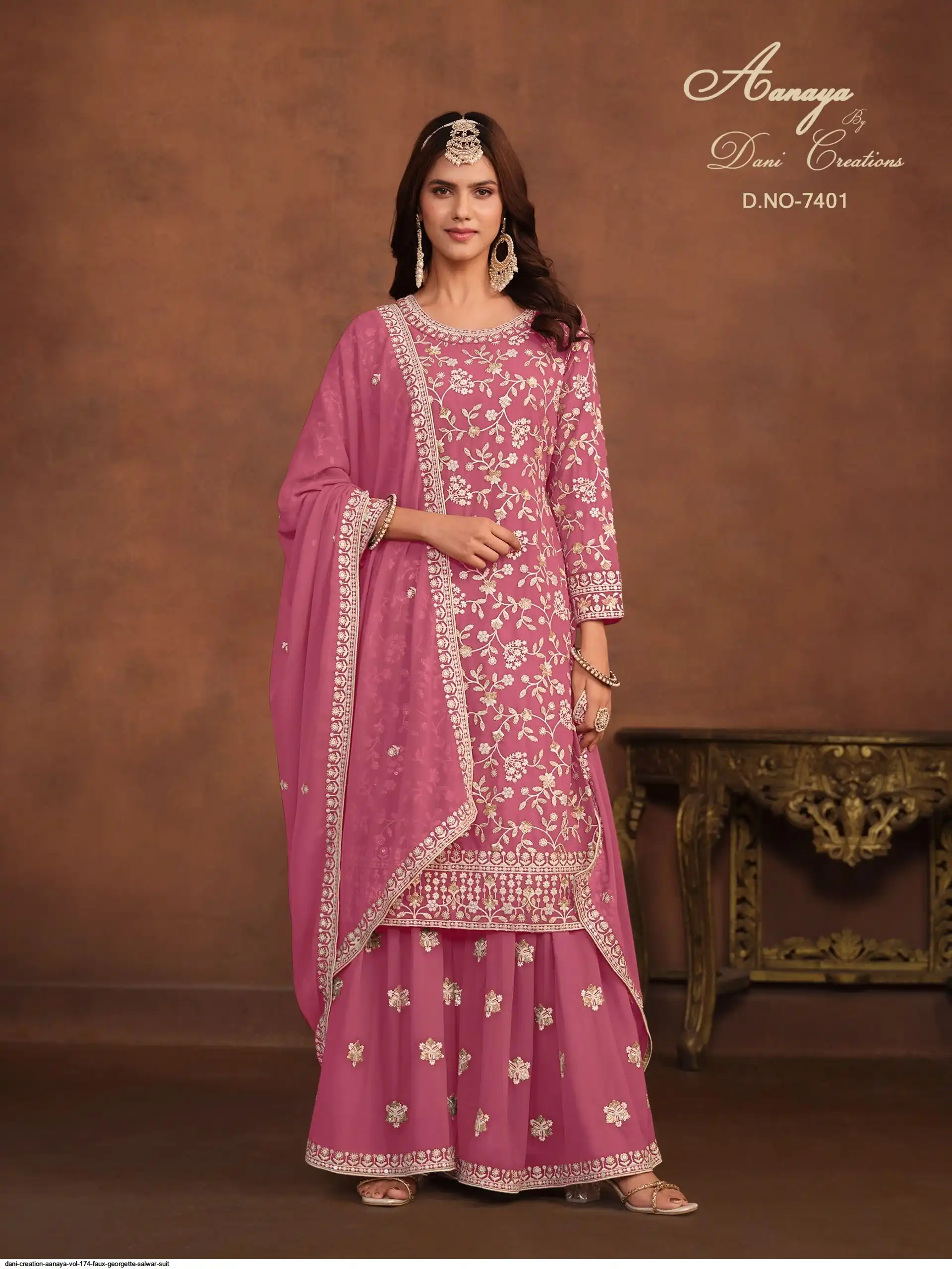DANI CREATION AANAYA VOL 174 FAUX GEORGETTE SALWAR SUIT 7401