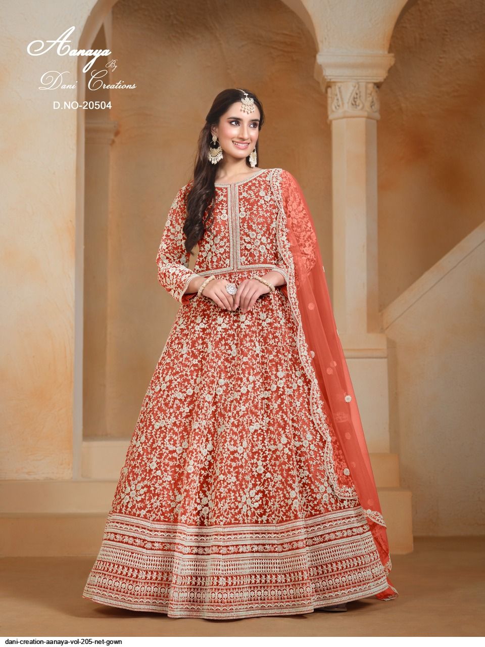DANI CREATION AANAYA VOL 205 NET GOWN 20504