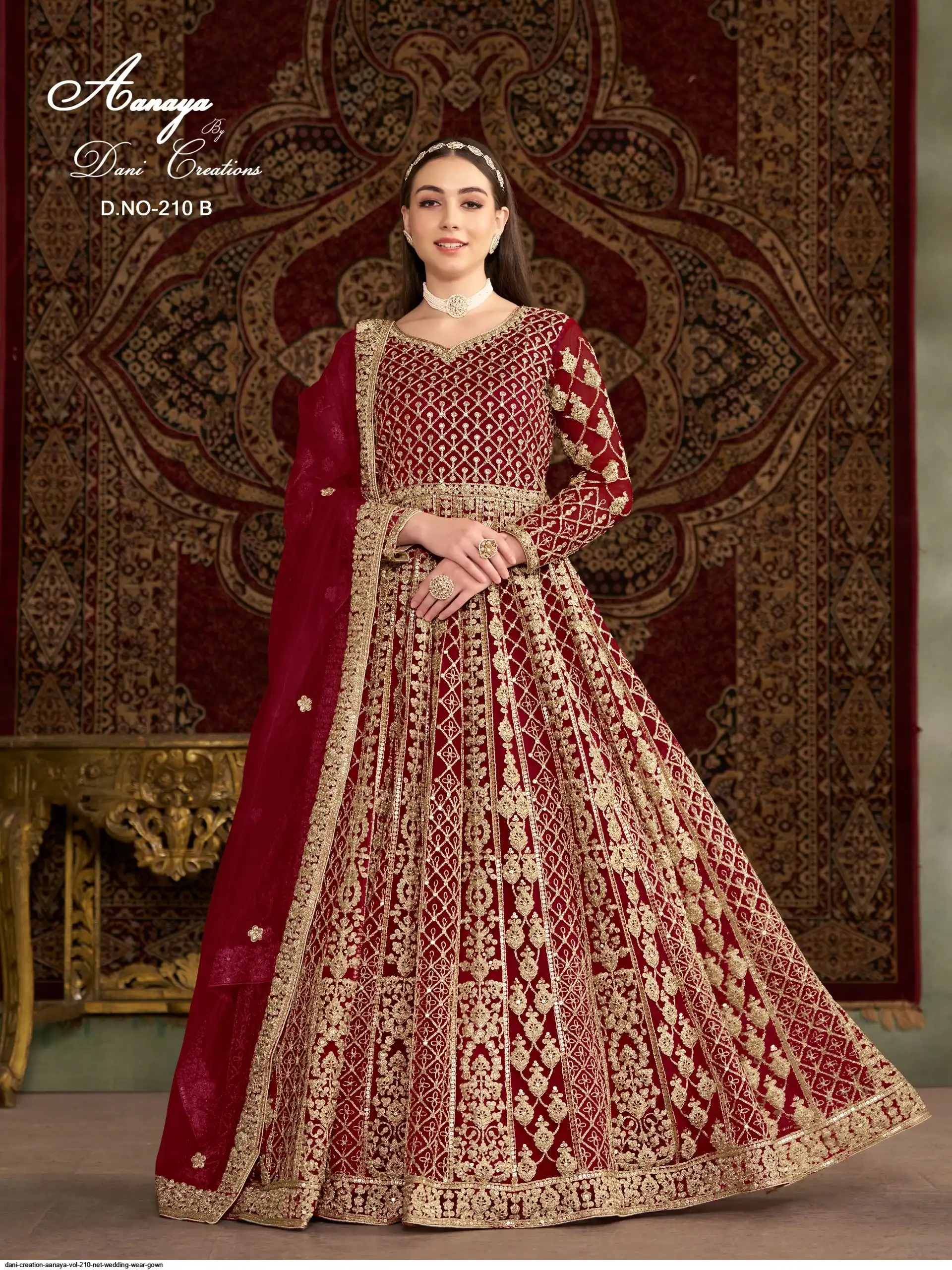 DANI CREATION AANAYA VOL 210 NET WEDDING WEAR GOWN B