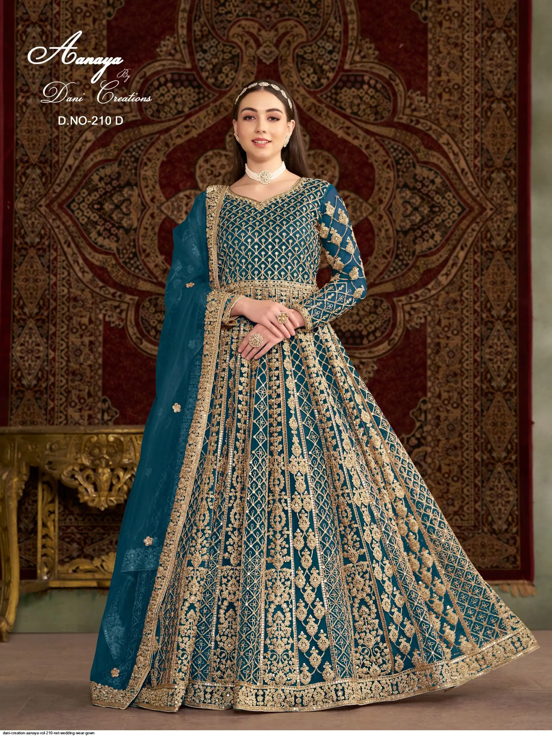 DANI CREATION AANAYA VOL 210 NET WEDDING WEAR GOWN D