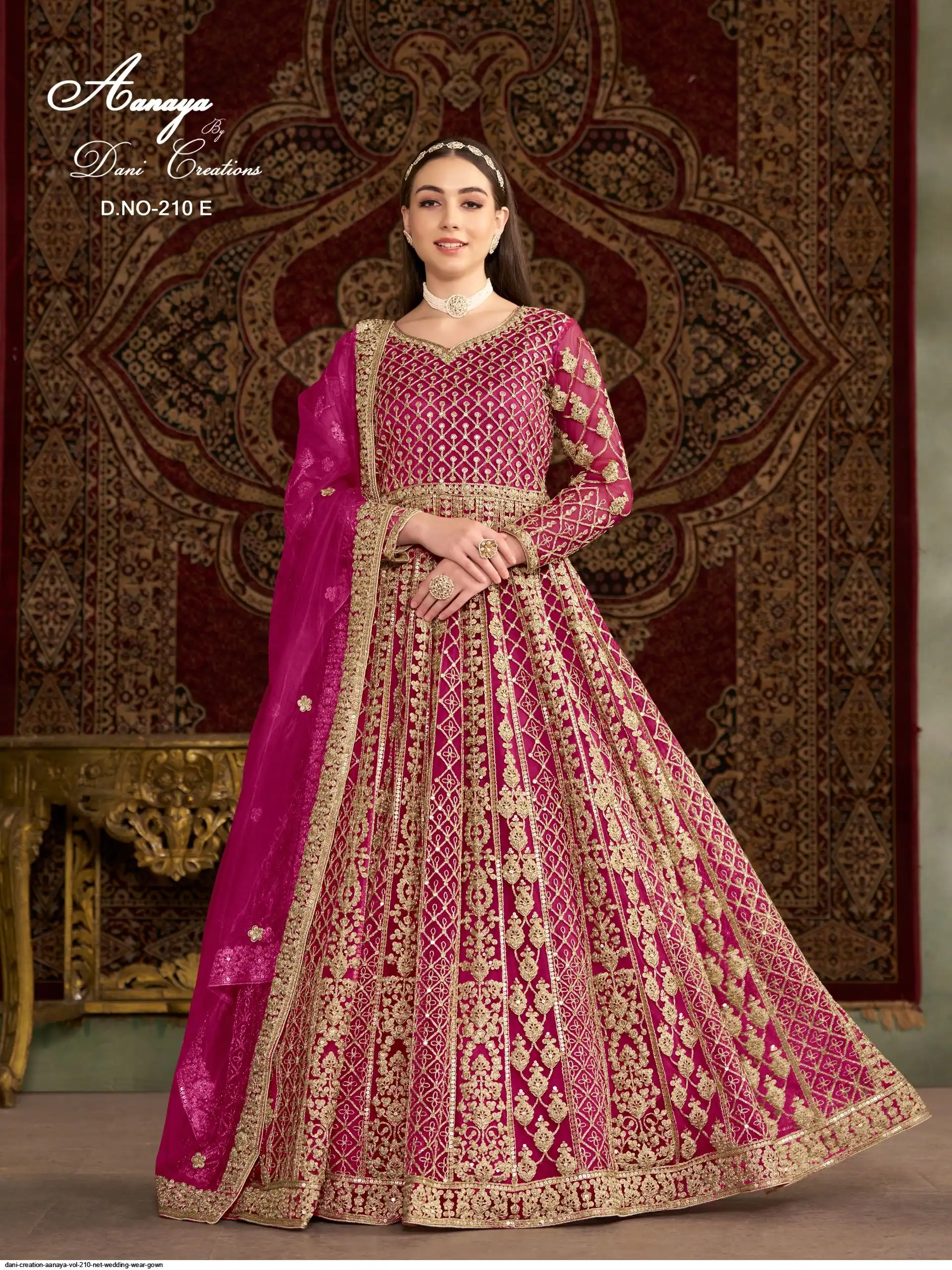 DANI CREATION AANAYA VOL 210 NET WEDDING WEAR GOWN E