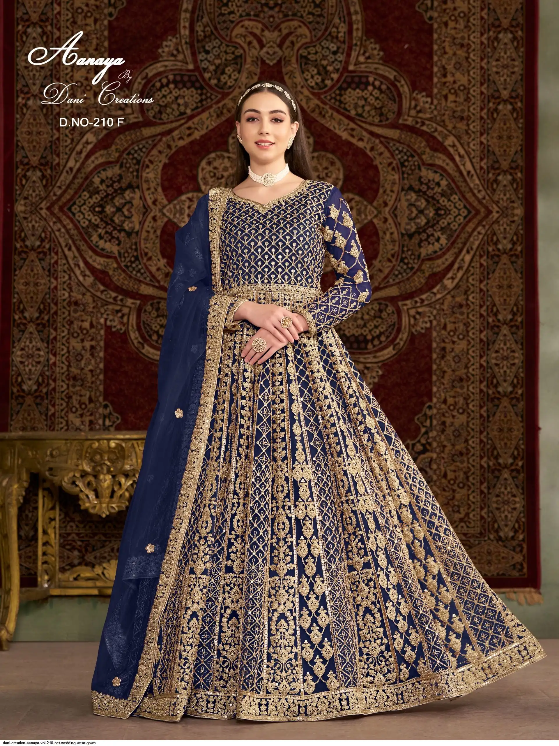 DANI CREATION AANAYA VOL 210 NET WEDDING WEAR GOWN F