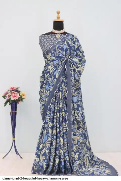 Daniel Print Daniel Print 2 BEAUTIFUL HEAVY CHINNON SAREE