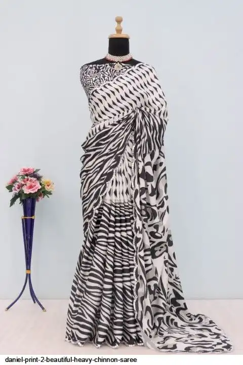 Daniel Print Daniel Print 2 BEAUTIFUL HEAVY CHINNON SAREE
