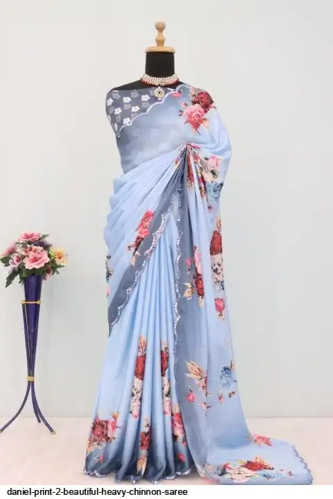 Daniel Print Daniel Print 2 BEAUTIFUL HEAVY CHINNON SAREE