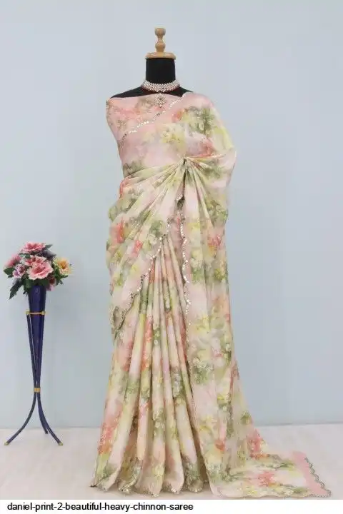 Daniel Print Daniel Print 2 BEAUTIFUL HEAVY CHINNON SAREE