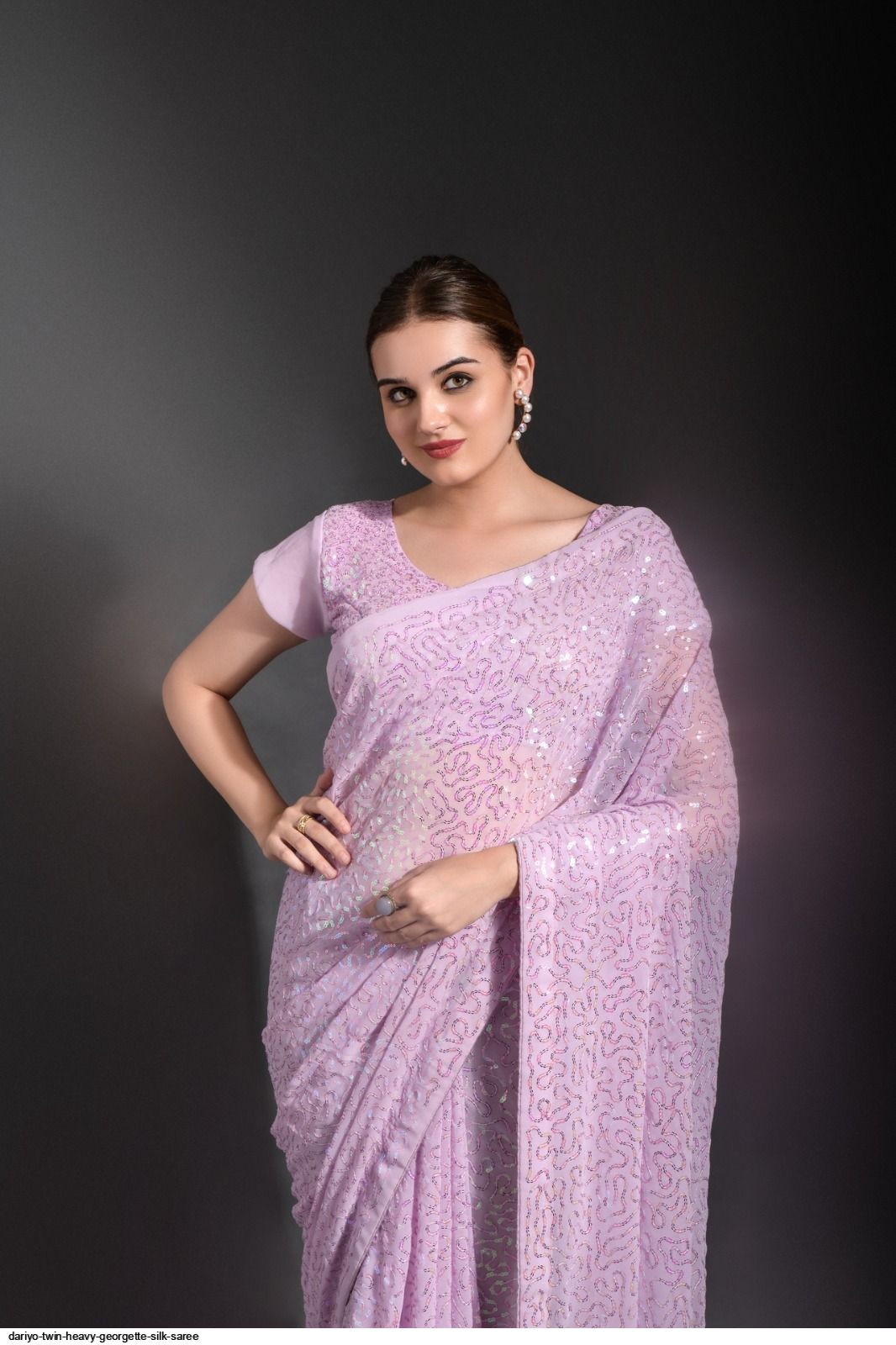 DARIYO TWIN HEAVY GEORGETTE SILK SAREE